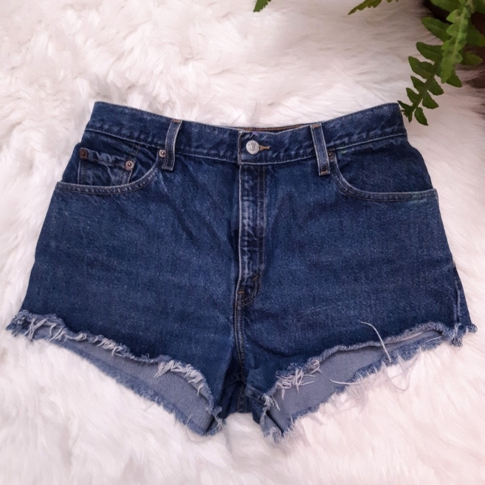 LEVI'S Vintage 550 denim cutoff shorts
